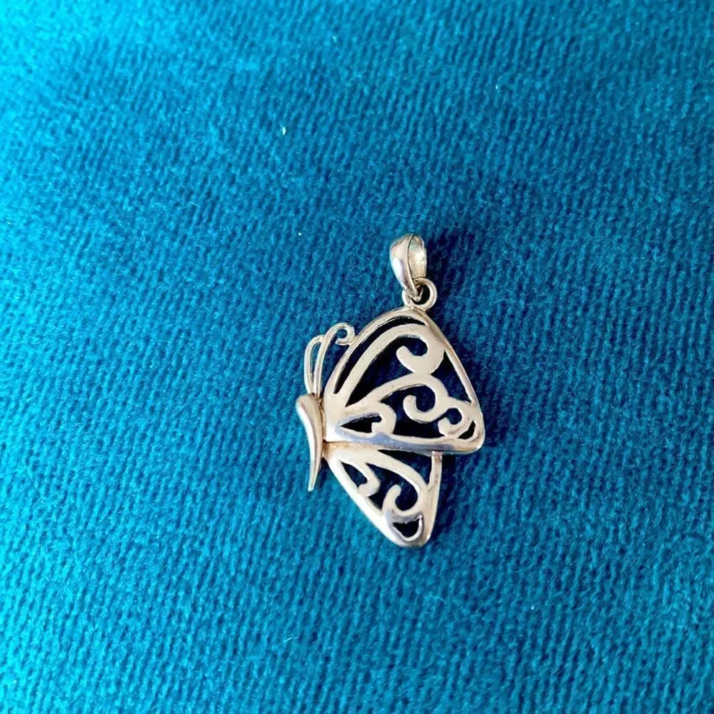 Hollow Butterfly 925 sterling silver pendant